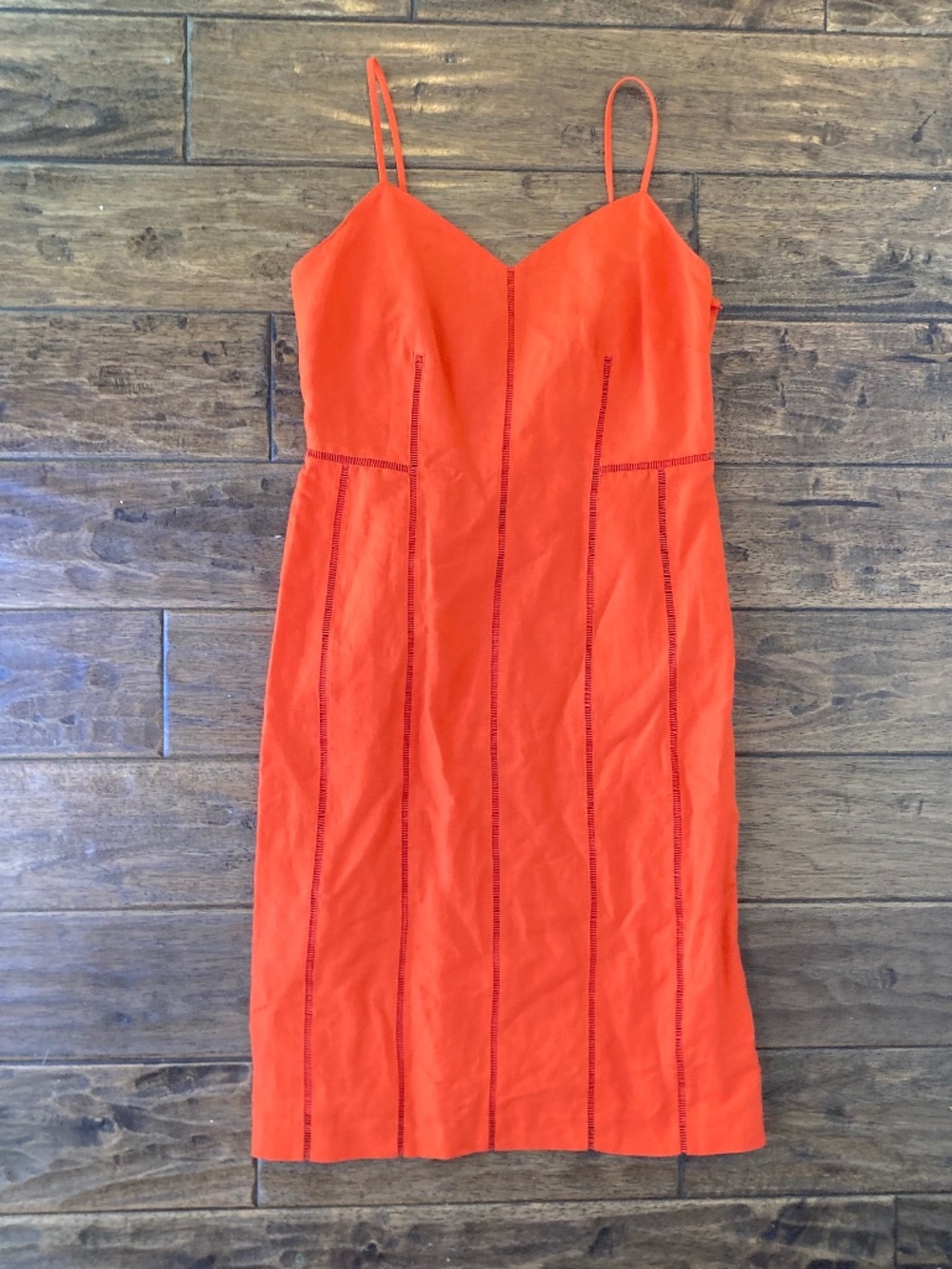 Banana Republic Orange Midi Slip Dress
